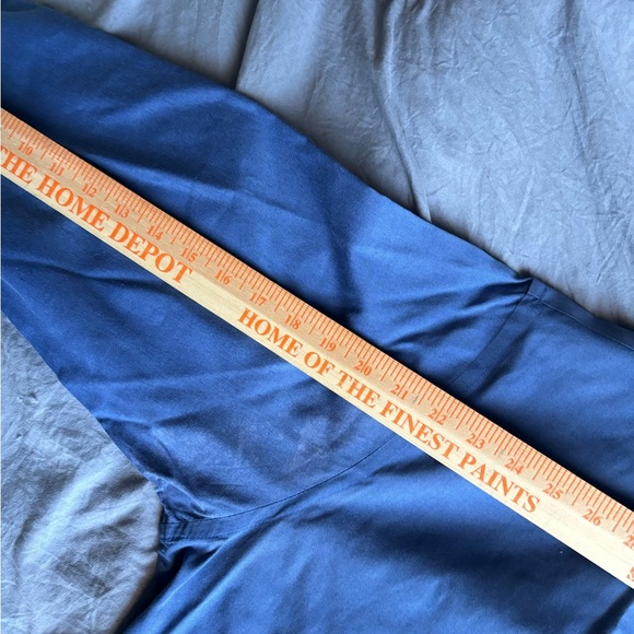 Van Heusen Fitted Size 16 32/33 Pinpoint Oxford Blue Collared Dress Shirt - Picture 7 of 16